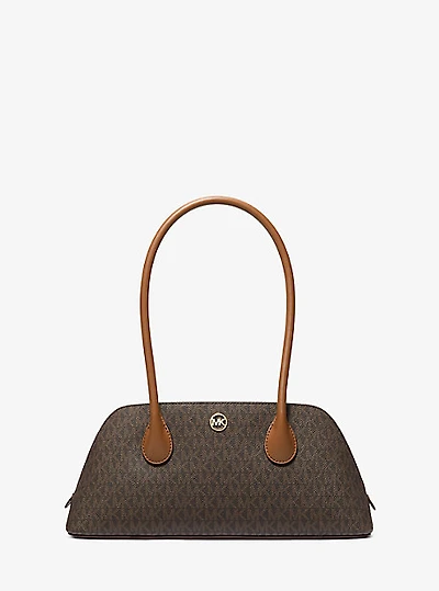 Petra Medium Signature Logo Shoulder Bag
