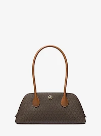Petra Medium Signature Logo Shoulder Bag