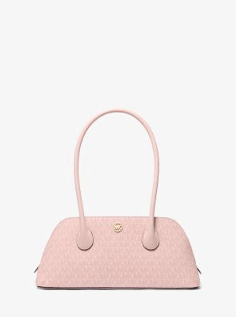 Petra Medium Signature Logo Shoulder Bag