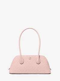 Petra Medium Signature Logo Shoulder Bag