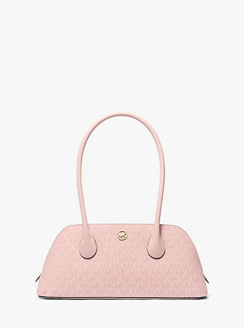 Petra Medium Signature Logo Shoulder Bag