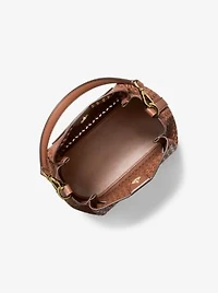 Carson Small Floral Laser Cut Bucket Crossbody Bag