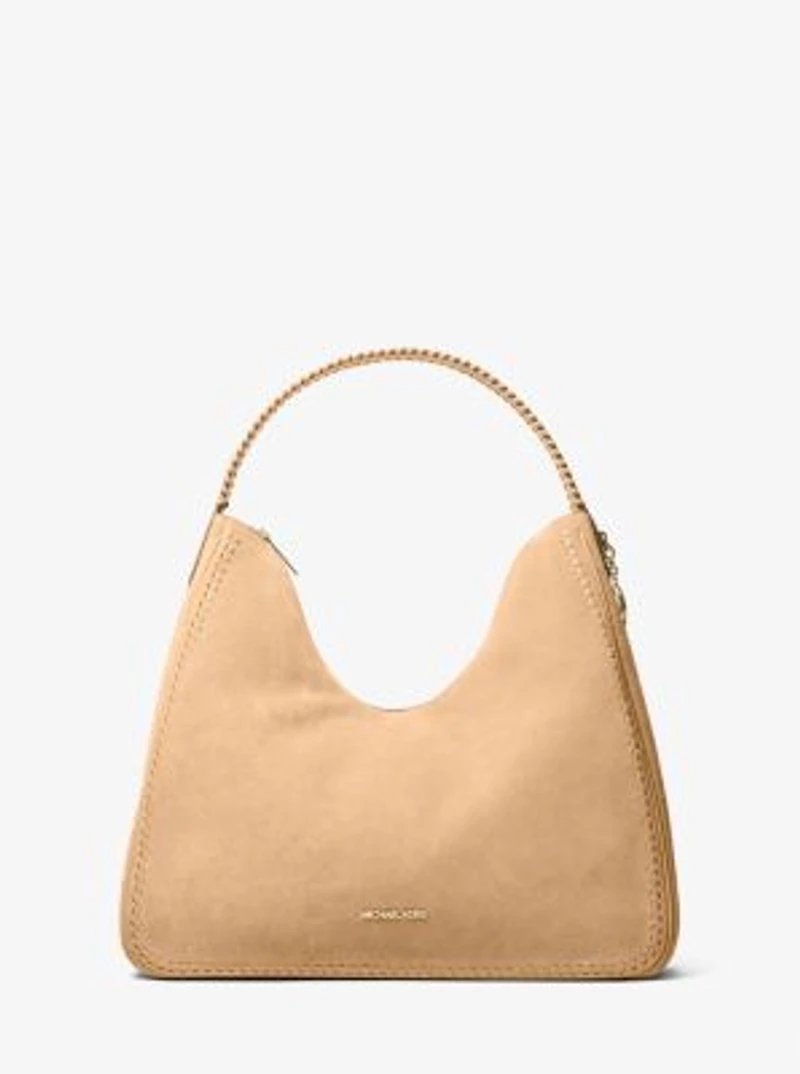 Nayla Medium Suede Hobo Shoulder Bag