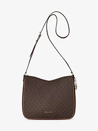 Nayla Medium Signature Logo Messenger Bag