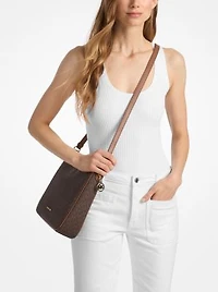 Nayla Medium Signature Logo Messenger Bag