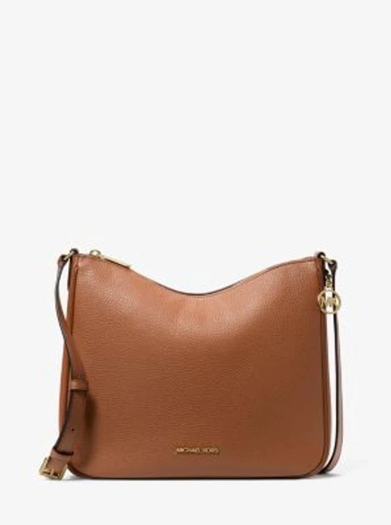 Nayla Medium Pebbled Leather Messenger Bag