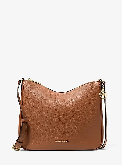 Nayla Medium Pebbled Leather Messenger Bag