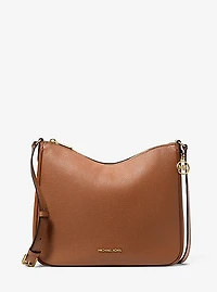 Nayla Medium Pebbled Leather Messenger Bag
