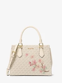 Marilyn Medium Embellished Signature Logo Satchel