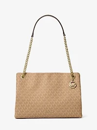 Christina Medium Signature Logo Messenger Bag