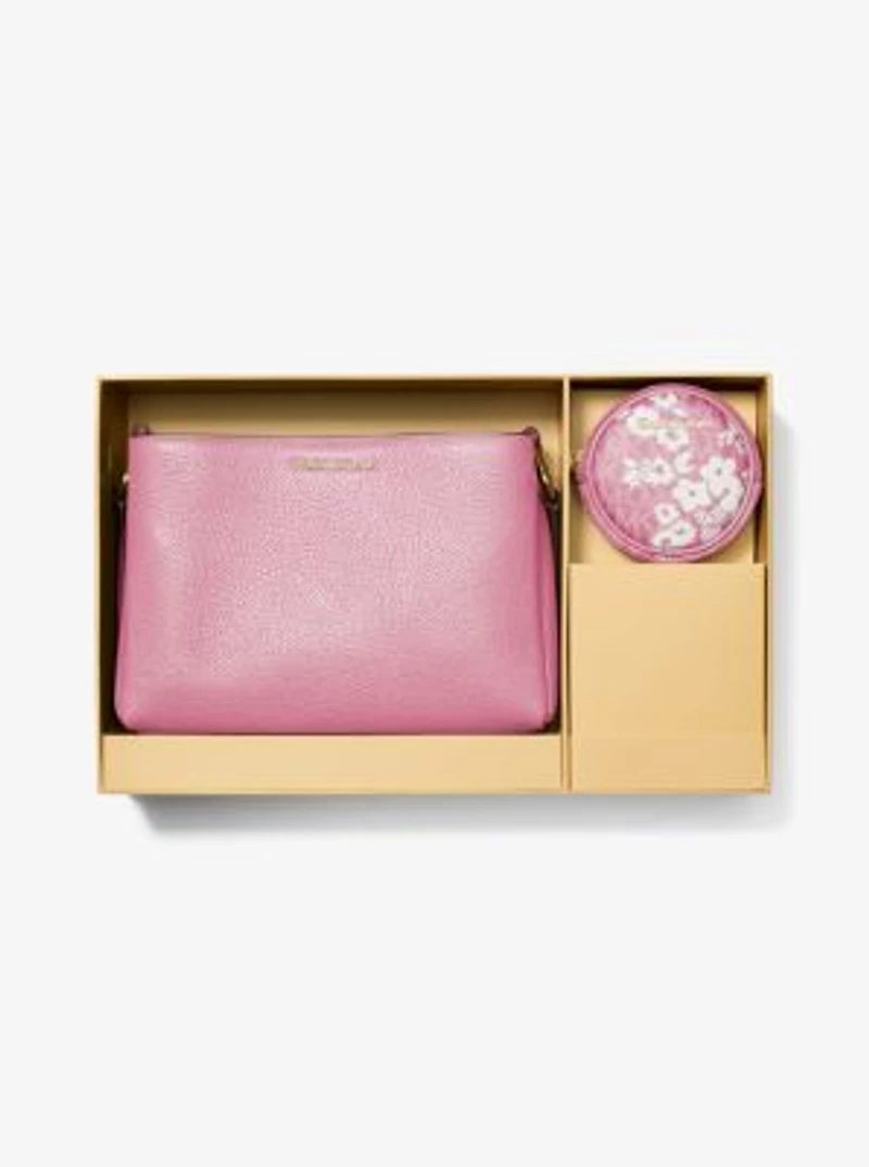 Trisha Pebbled Leather Crossbody Bag With Pouch