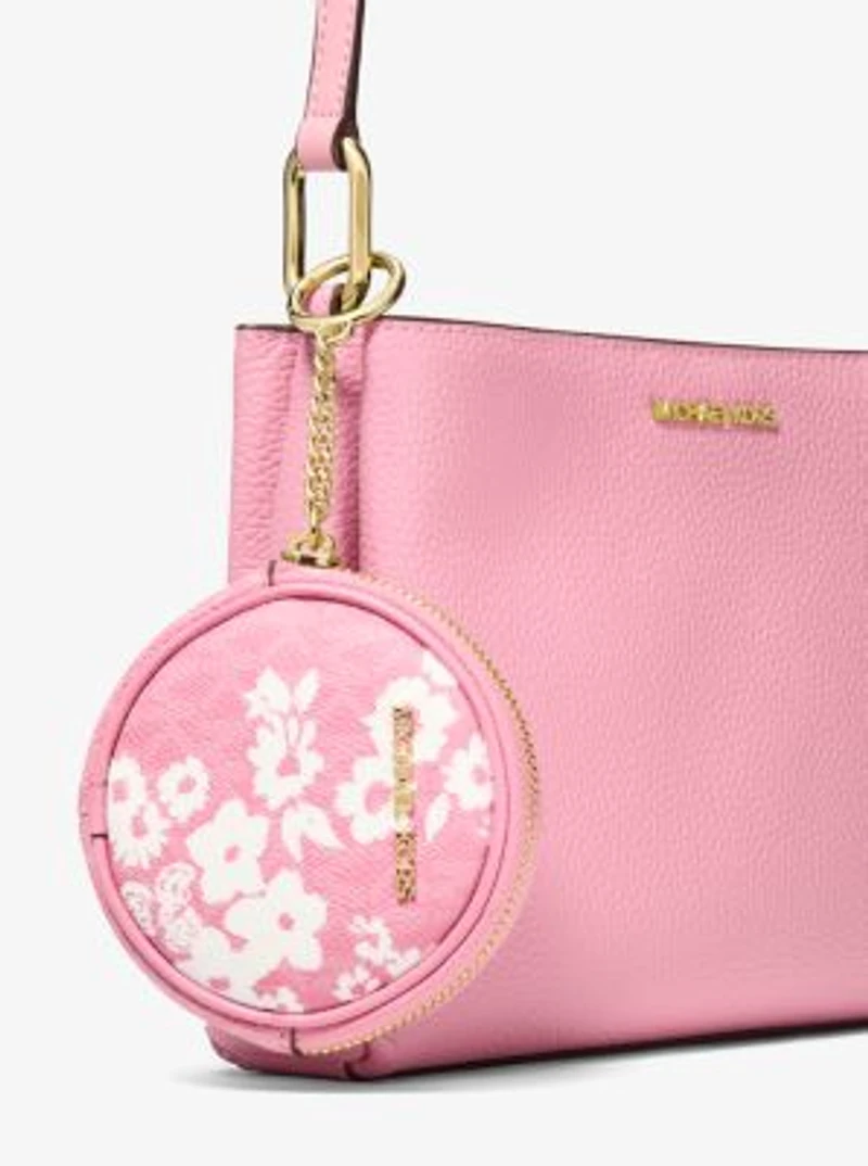 Trisha Pebbled Leather Crossbody Bag With Pouch