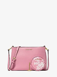 Trisha Pebbled Leather Crossbody Bag With Pouch