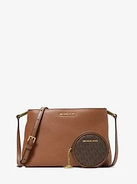 Trisha Pebbled Leather Crossbody Bag With Pouch Gift Set