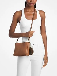 Trisha Pebbled Leather Crossbody Bag With Pouch Gift Set