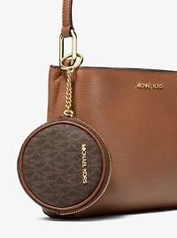 Trisha Pebbled Leather Crossbody Bag With Pouch Gift Set