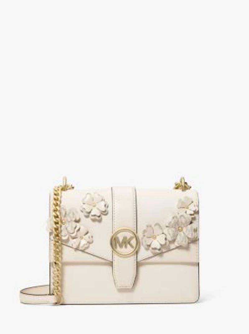 Greenwich Small Embellished Signature Logo Trim Crossbody Bag