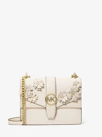 Greenwich Small Embellished Signature Logo Trim Crossbody Bag