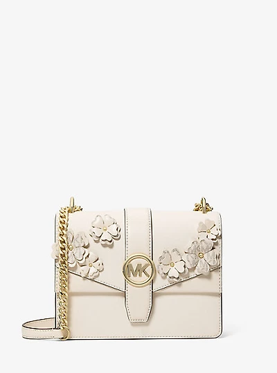 Greenwich Small Embellished Signature Logo Trim Crossbody Bag