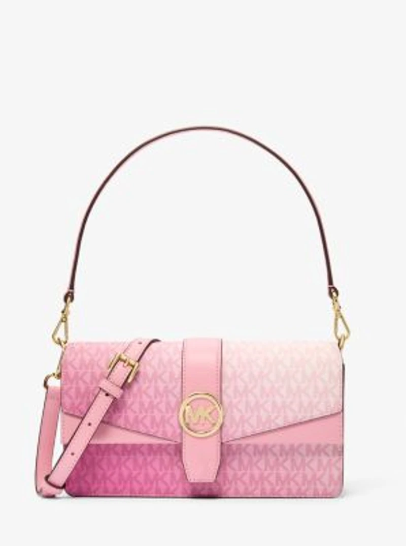 Greenwich Medium Ombré Signature Logo Convertible Shoulder Bag