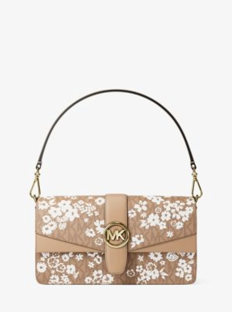 Greenwich Medium Printed Signature Logo Convertible Shoulder Bag