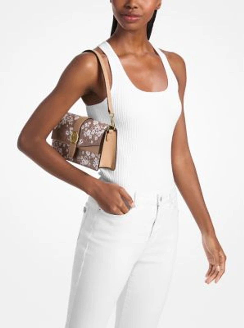 Greenwich Medium Printed Signature Logo Convertible Shoulder Bag