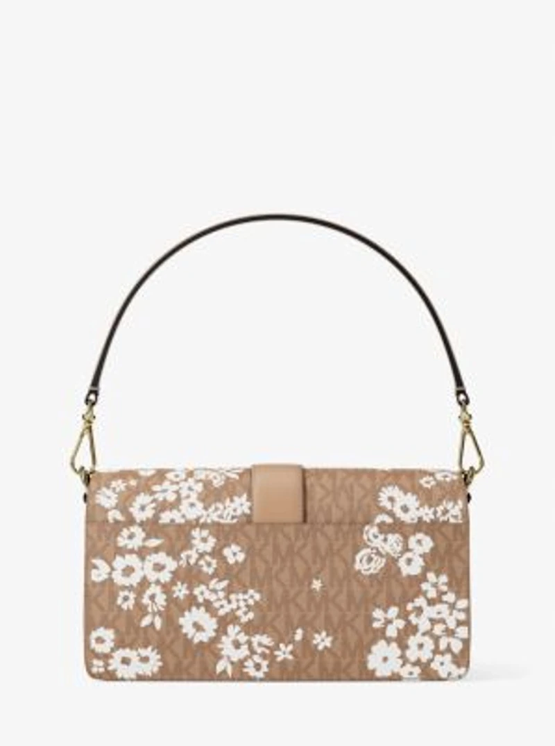 Greenwich Medium Printed Signature Logo Convertible Shoulder Bag