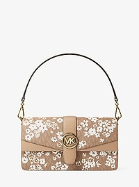 Greenwich Medium Printed Signature Logo Convertible Shoulder Bag