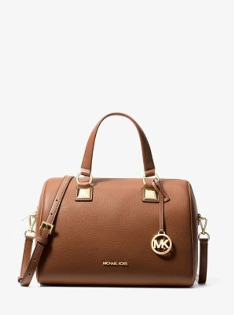 Grayson Medium Pebbled Leather Duffel Bag