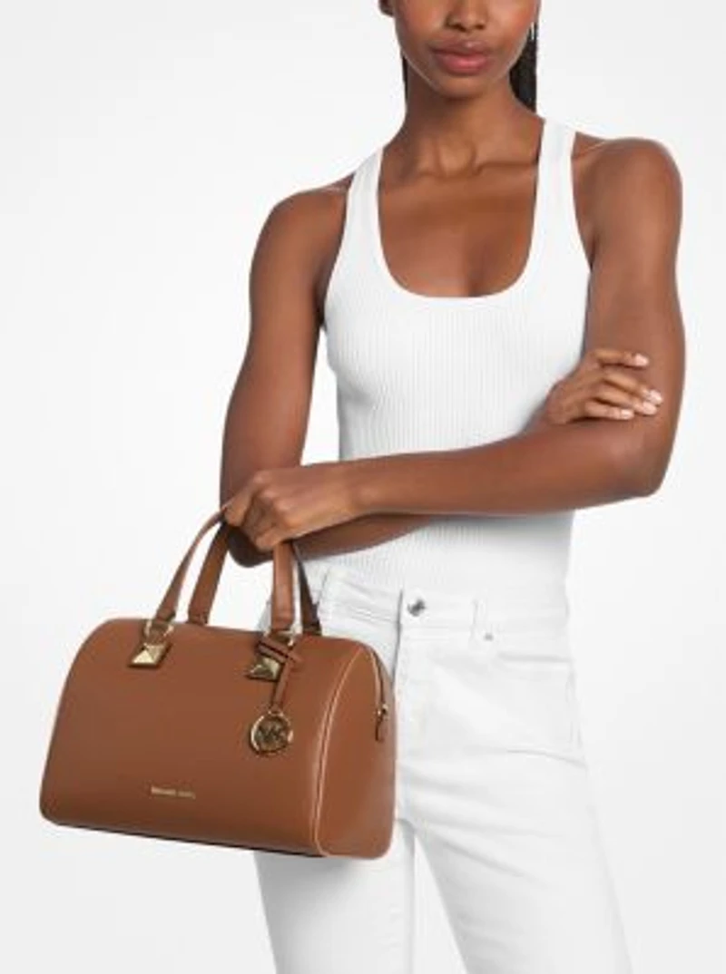 Grayson Medium Pebbled Leather Duffel Bag