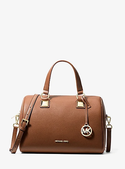 Grayson Medium Pebbled Leather Duffel Bag