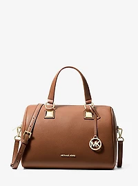Grayson Medium Pebbled Leather Duffel Bag