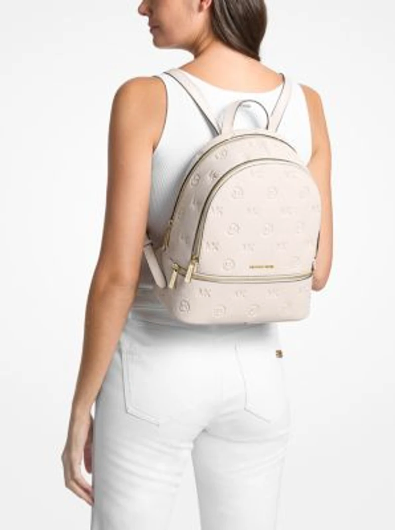 Rhea Medium Logo Debossed Backpack