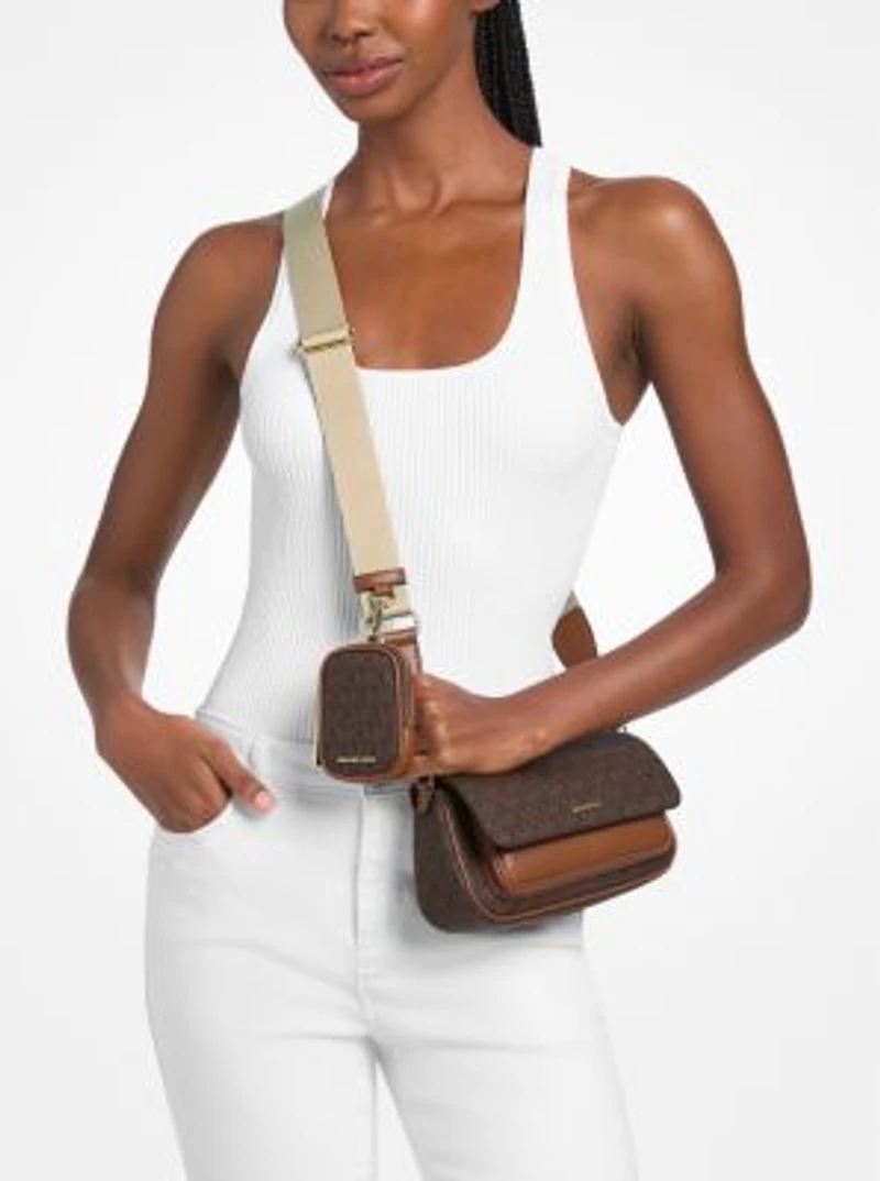 Jet Set Travel Small Signature Logo Crossbody Bag With Pouch