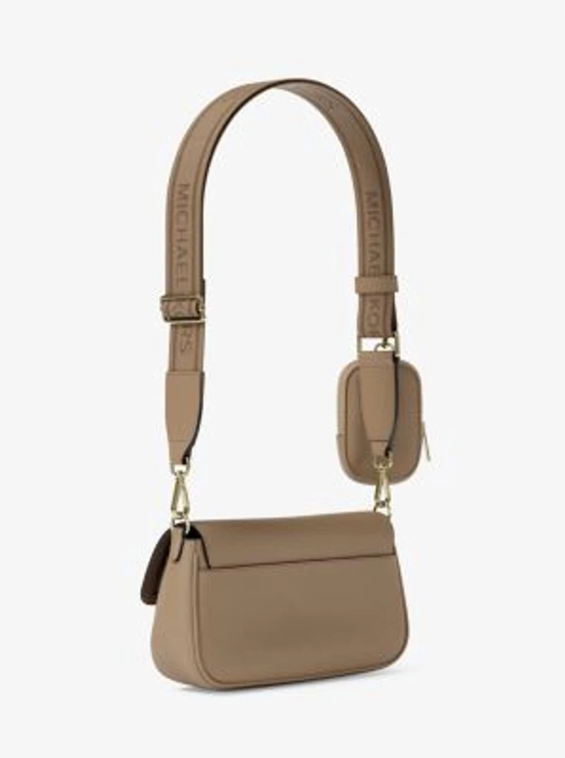 Jet Set Travel Small Pebbled Leather Crossbody Bag With Pouch