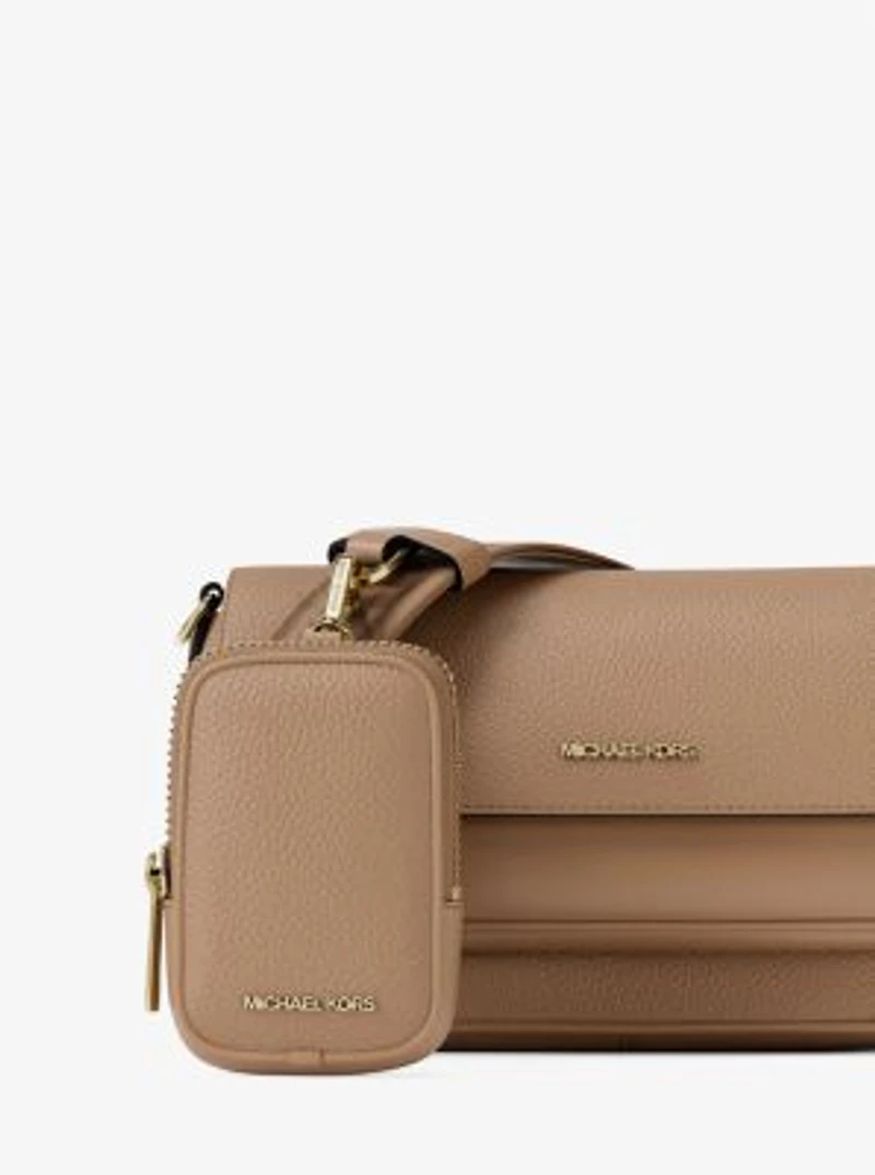 Jet Set Travel Small Pebbled Leather Crossbody Bag With Pouch