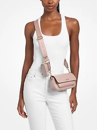 Jet Set Travel Small Pebbled Leather Crossbody Bag With Pouch