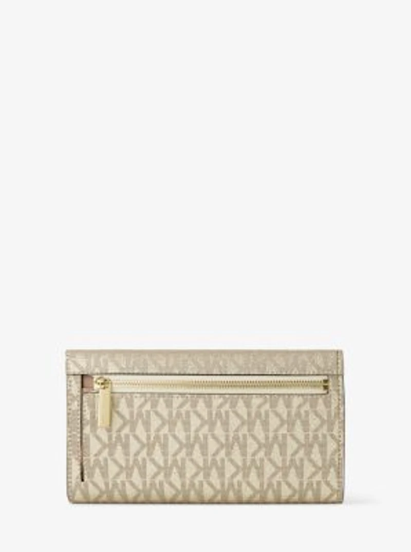 Jet Set Travel Large Signature Logo Tri-Fold Wallet