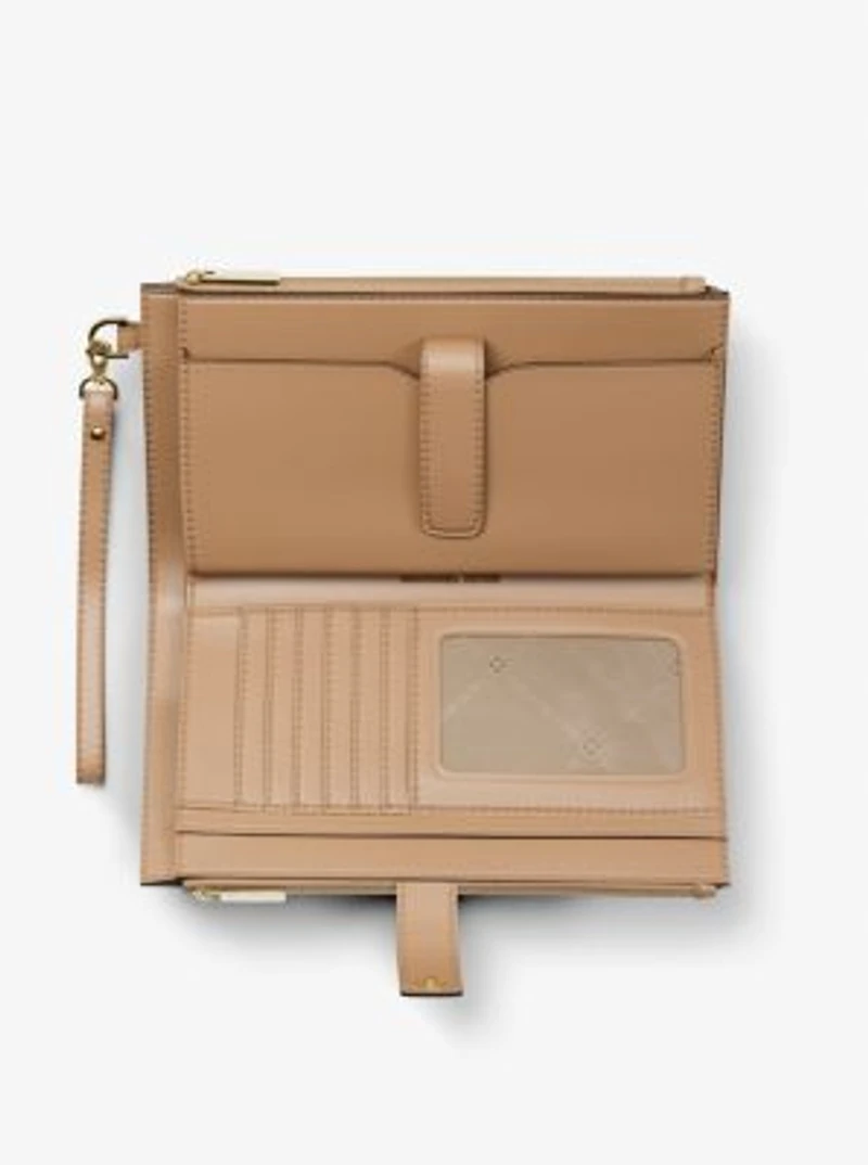 Jet Set Travel Large Printed Signature Logo Wristlet