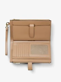 Jet Set Travel Large Printed Signature Logo Wristlet