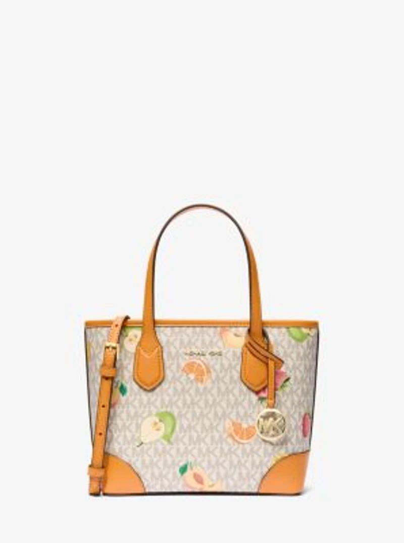 Eva Extra-Small Printed Signature Logo Convertible Tote Bag
