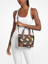 Eva Extra-Small Printed Signature Logo Convertible Tote Bag
