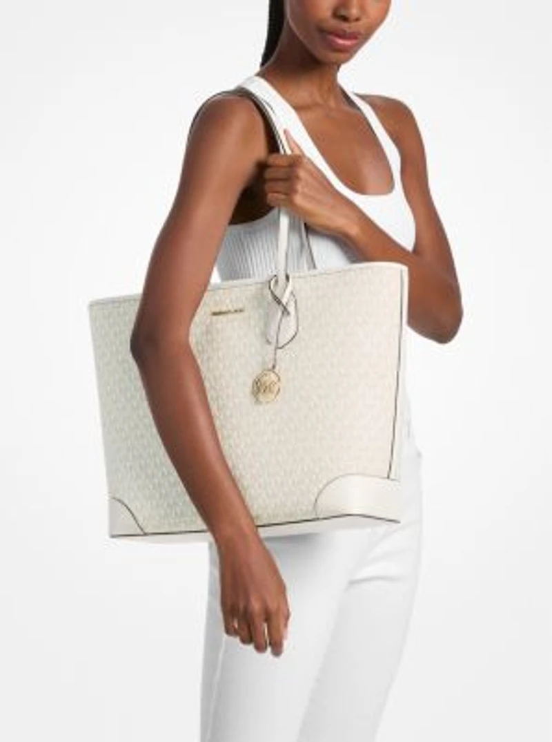 Eva Large Signature Logo Tote Bag