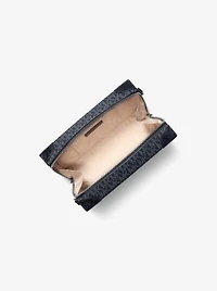 Jeanie Small Signature Logo and Snake Embossed Crossbody Bag