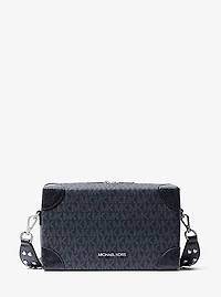 Jeanie Small Signature Logo and Snake Embossed Crossbody Bag
