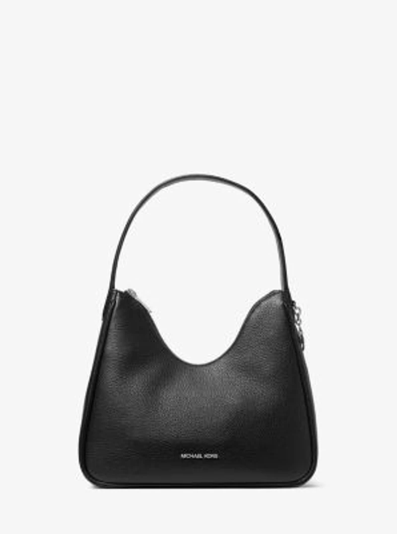 Nayla Small Pebbled Leather Hobo Shoulder Bag