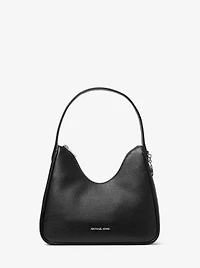 Nayla Small Pebbled Leather Hobo Shoulder Bag