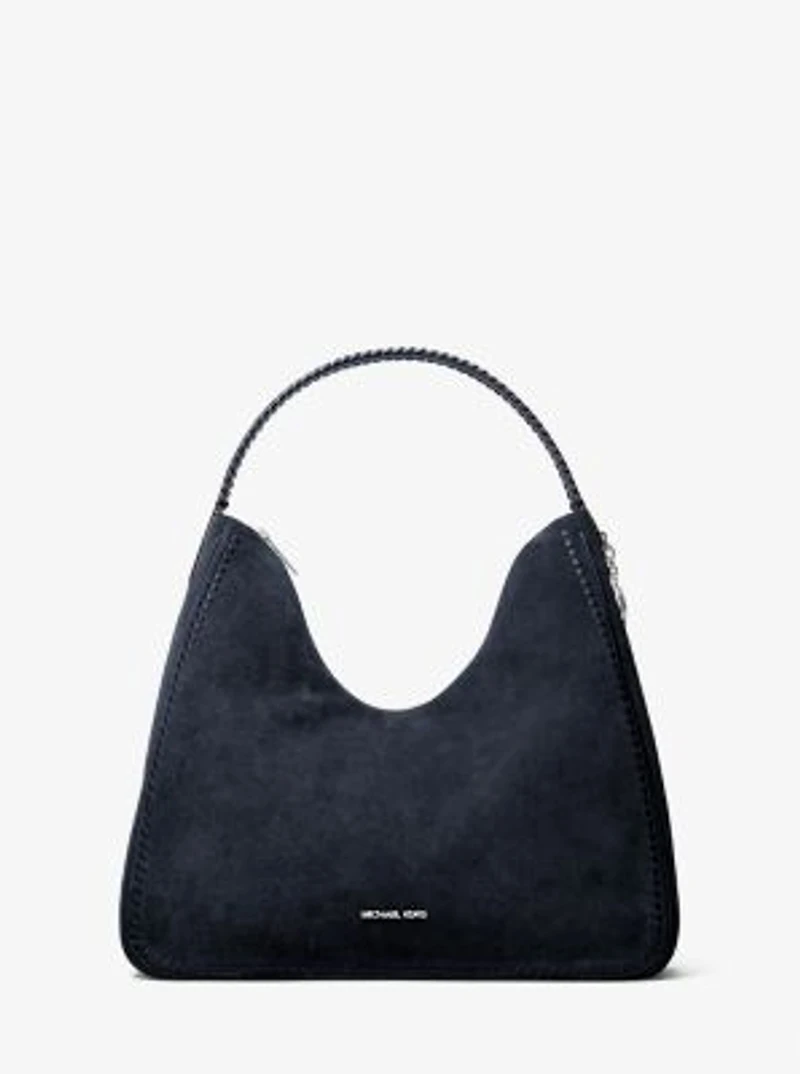 Nayla Medium Suede Hobo Shoulder Bag