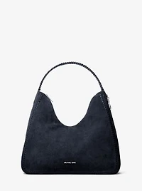 Nayla Medium Suede Hobo Shoulder Bag