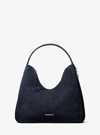 Nayla Medium Suede Hobo Shoulder Bag